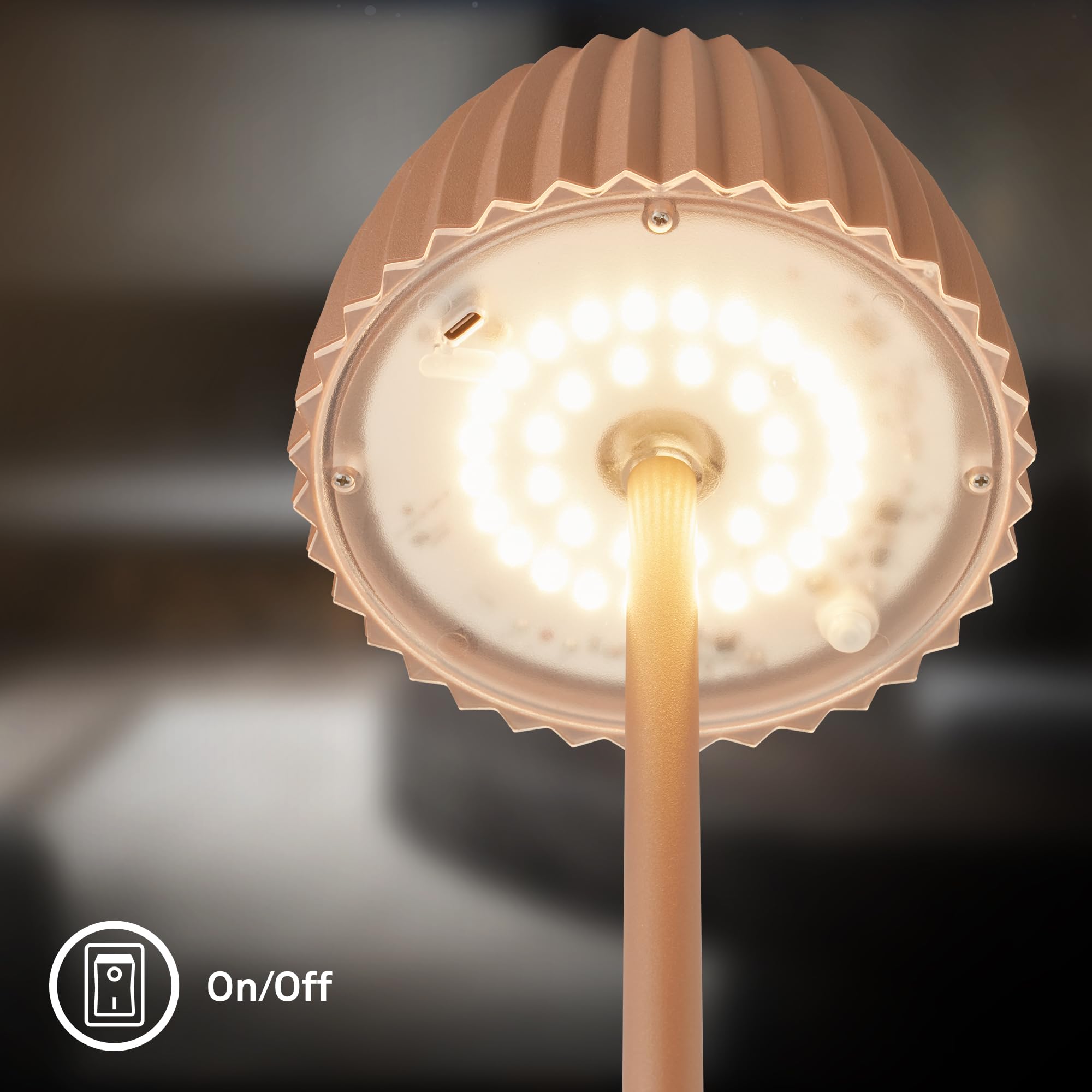BRILONER - Lampa stojąca LED z dotykiem, możliwość ściemniania, krawędź świetlna, ciepłe białe światło, lampka do czytania, lampa do salonu, sypialni, lampa stojąca, 19 x 124 cm, kawa