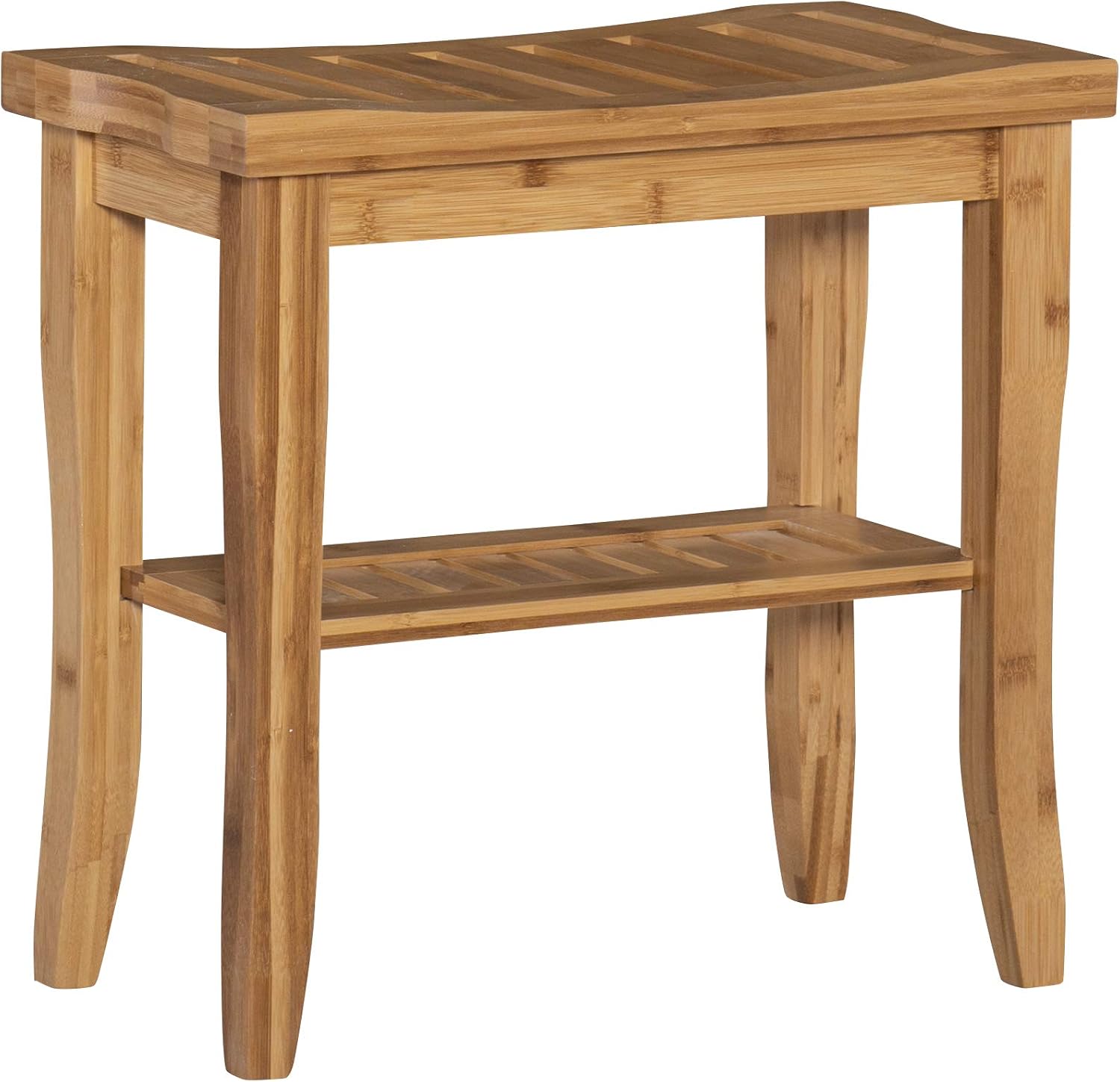 Linon Finn Bamboo Bathroom Stool, Brown
