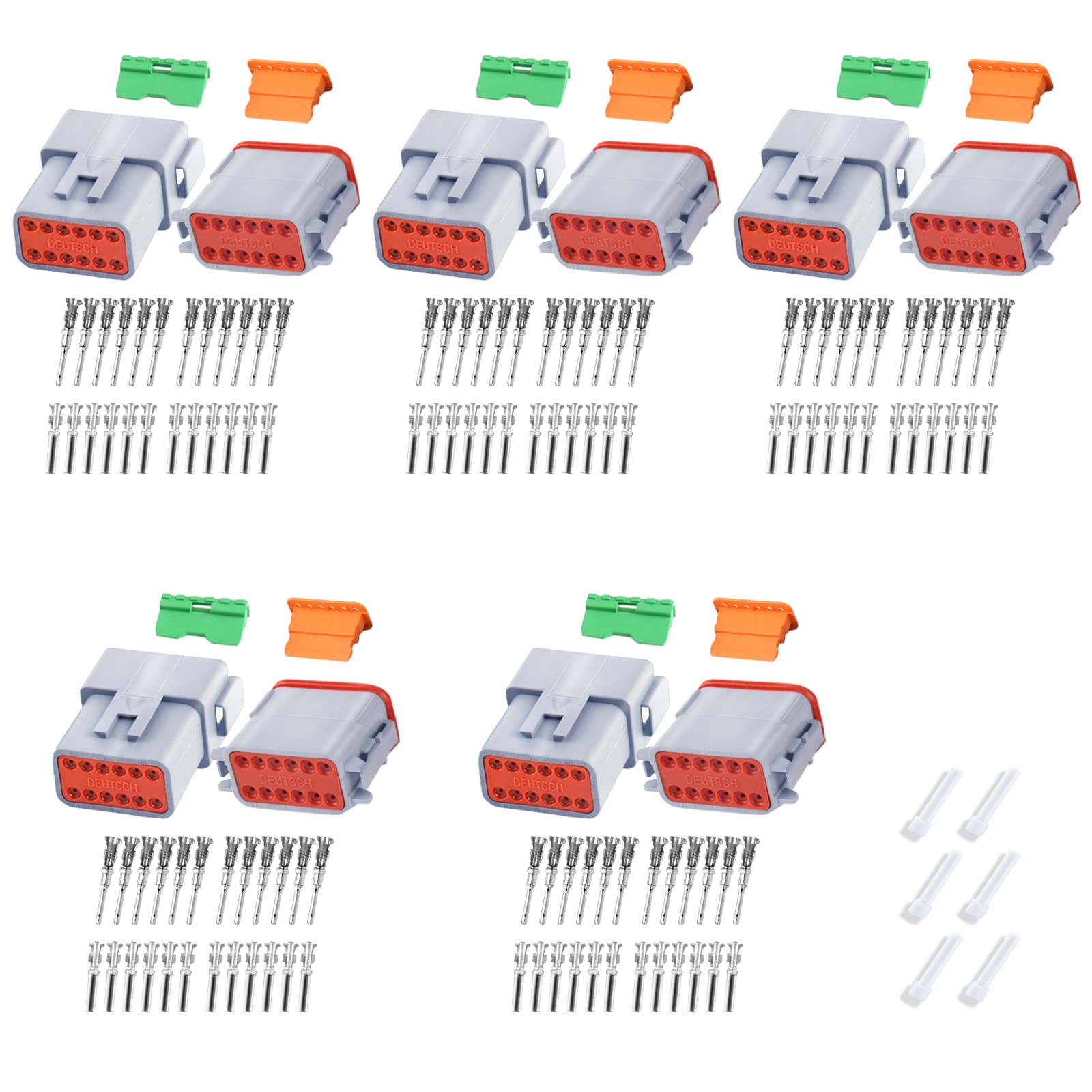 Deutsch DT 3-Way 3 Pin Electrical Connector Plug Kit - Fuse Factory