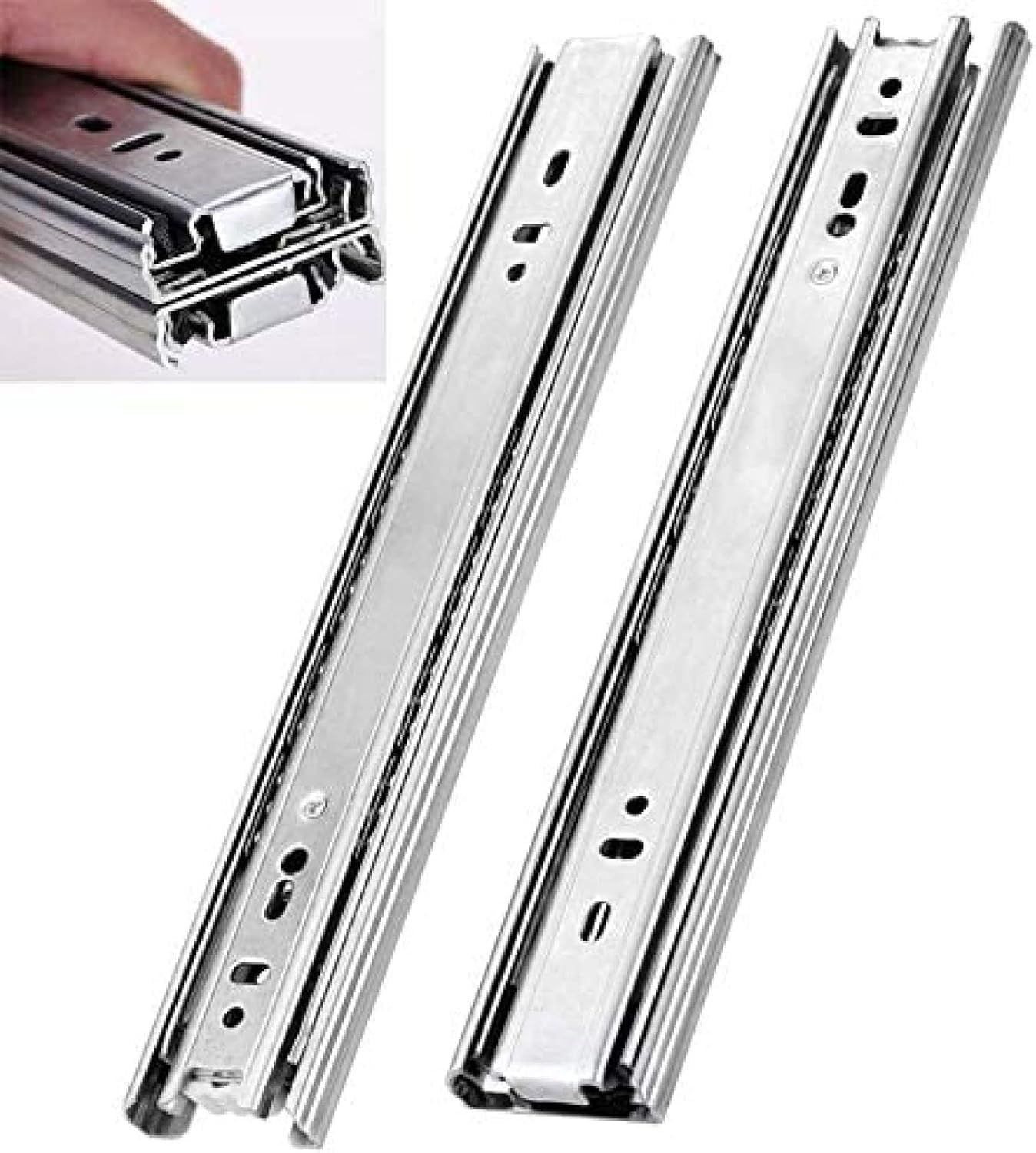 Heavy-Duty Cushioned Closing Drawer Runners with Push-to-Open Mechanism(32in(800mm))
