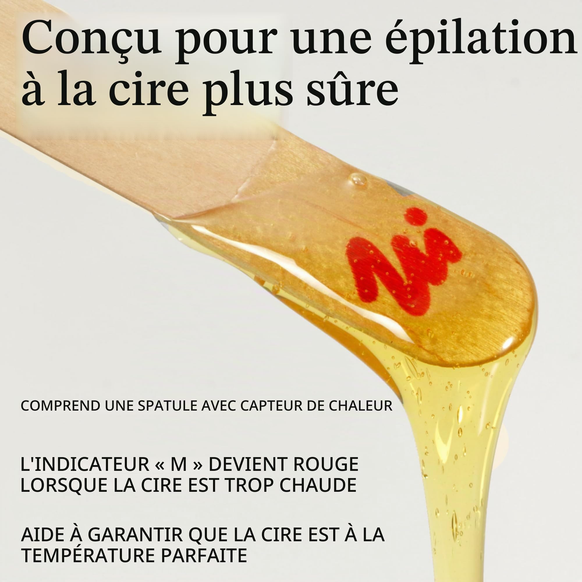 Mylee Kit de cire molle microondable 450g – Épilation visage et corps | végane, rinçable à l'eau, sans résidus – Chauffage rapide, spatule thermosensible, 12 bandes incluses – Qualité pro