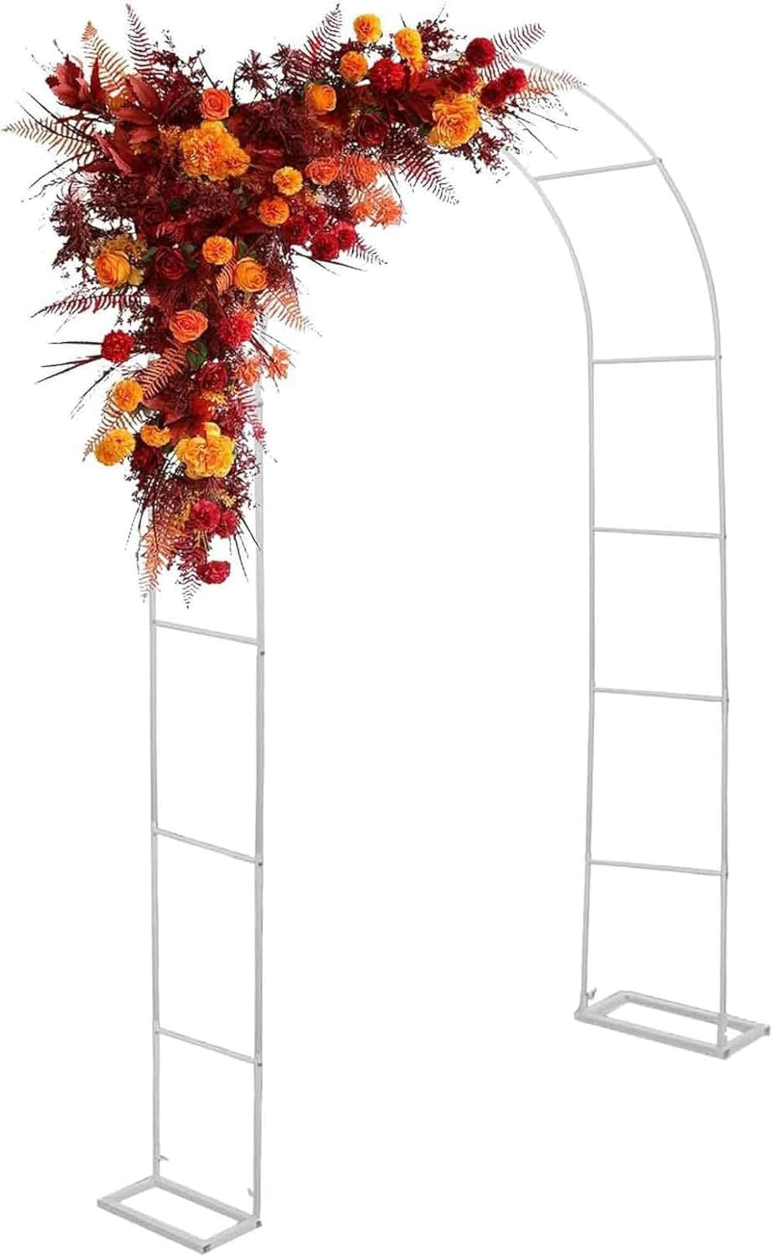 Arc de jardin en métal blanc pour guider les rosiers grimpants encombrants