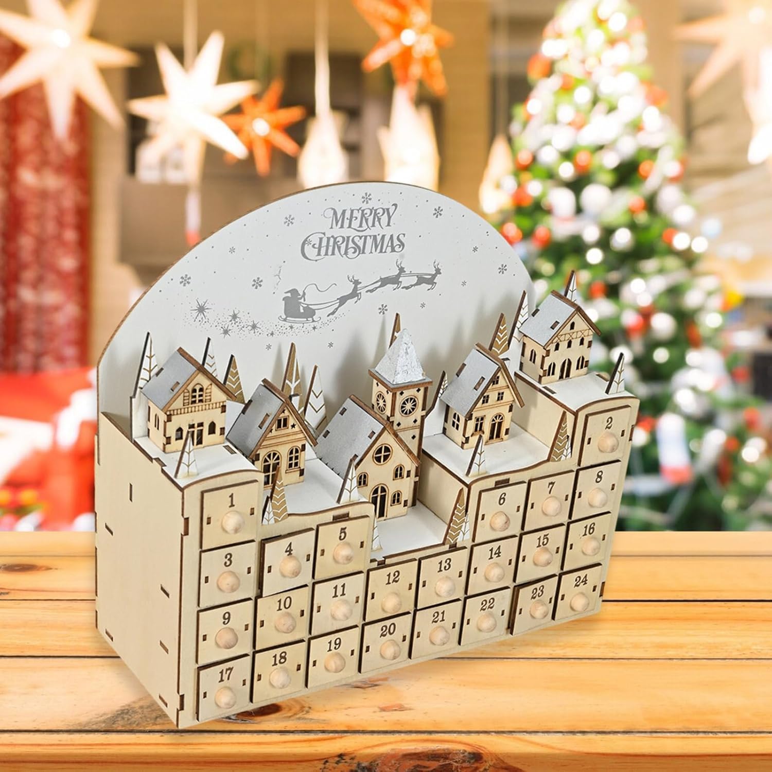 Christmas Countdowns Calendar Light Up Christmas Countdowns Calendar With 24 Surprise Drawers Advents Calendar