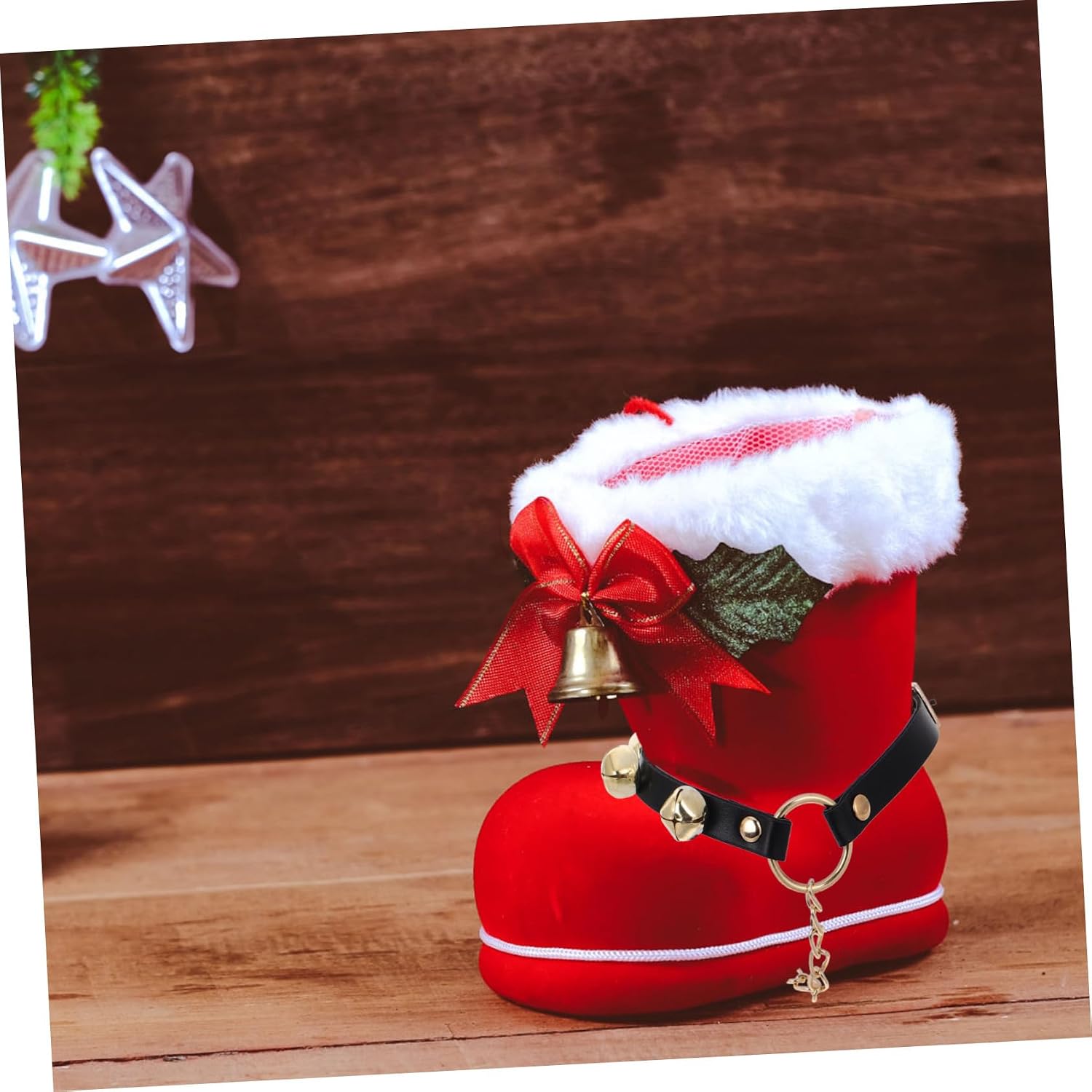 2pcs Family Party Decoration Shoes Boots Bells Large Jingle Bells for Women Christmas