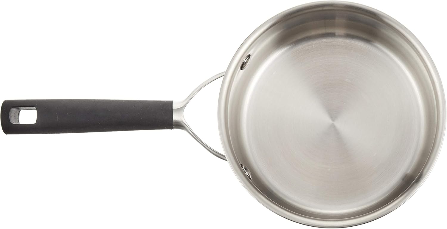 Henckels 40585-160 Non-Stick HI Style Basic Single Handle Pot, 6.3 inches (16 cm), 1.5 L), Stainless Steel Saucepan, Induction Compatible, Silver