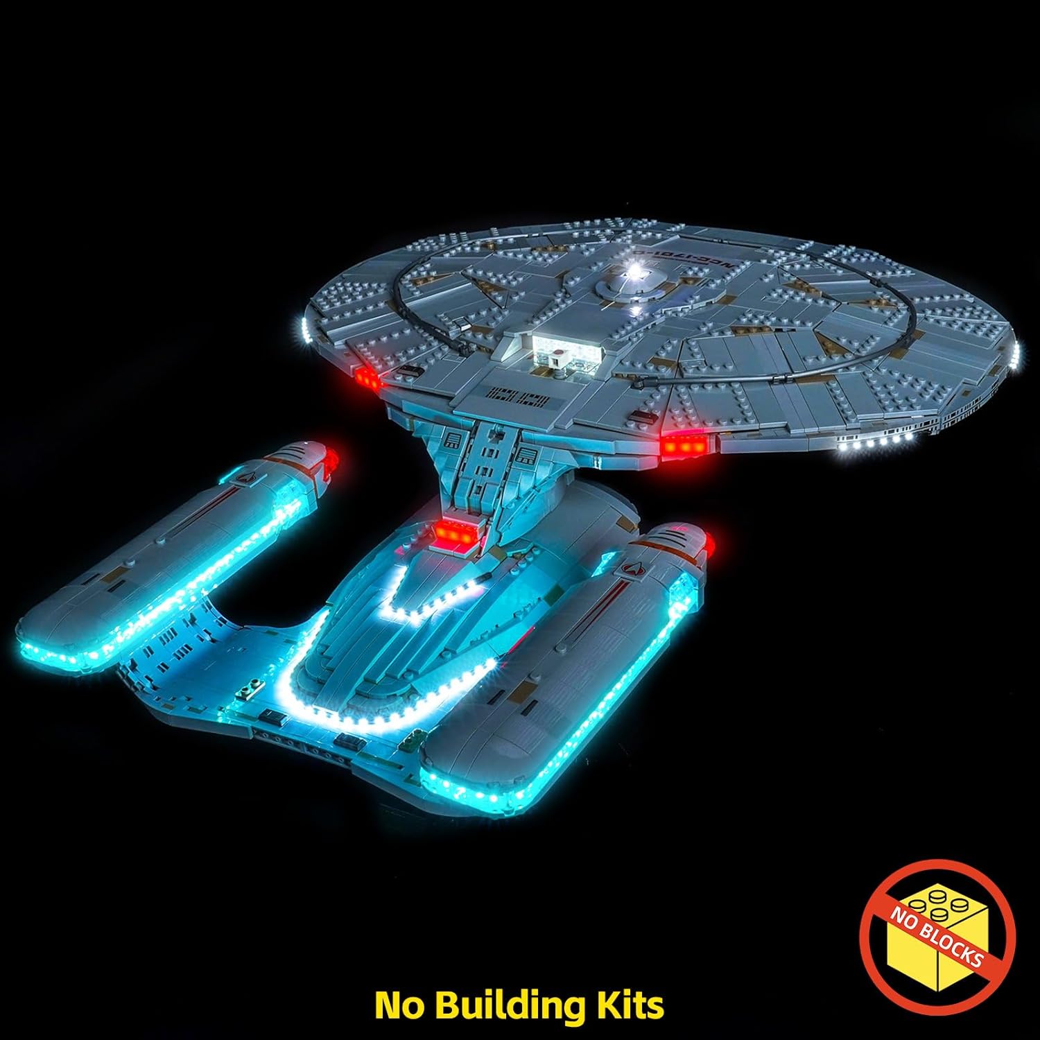 BrickBling LED Light Only Compatible with Lego U.S.S. Enterprise NCC-1701-D 10356, Ice Blue Lighting - No Model Set (Classic Version Light)