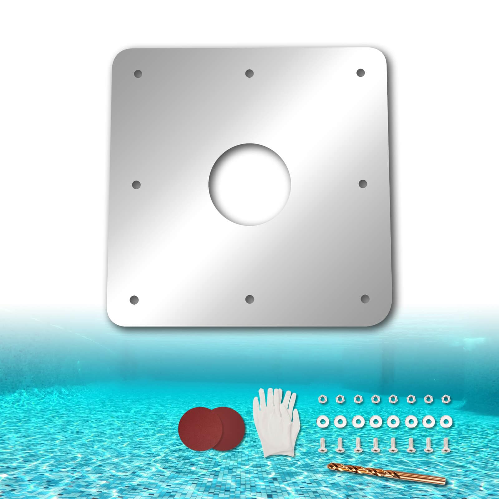Amazon.com: ZAIGANMA 8 X 8 IN Pool Wall Repair Panel