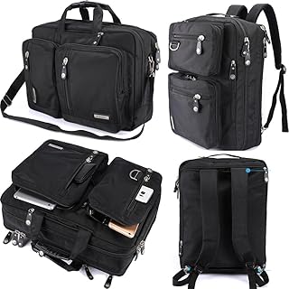 FreeBiz Laptop Backpack Messenger Bag-Hybrid Briefcase Bag Rucksack with Handle and Shoulder Strap Fits Up To 18 18.4 19 Inch Gaming Notebook Computer