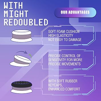 6 Pack Precision Rings Aim Assist for PS5, for PS4, Compatible with Xbox Controllers Accessories Enhance Accuracy & Control with Soft Silicone Rings Compatible with Fortnite & FPS Games, Purple