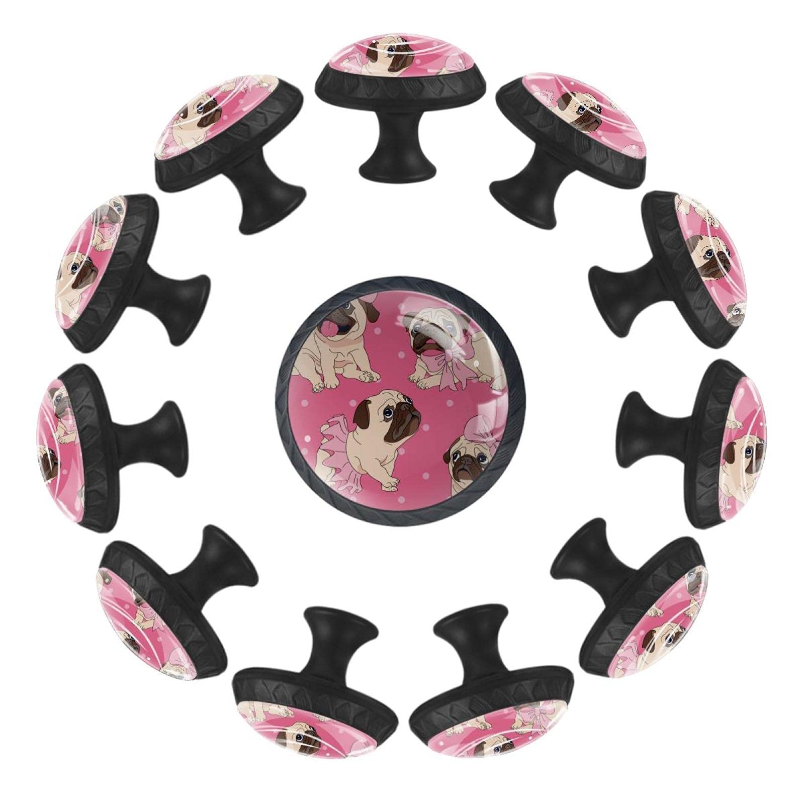 Boutons de tiroir carlin pour décorer la table à langer d'une crèche rose
