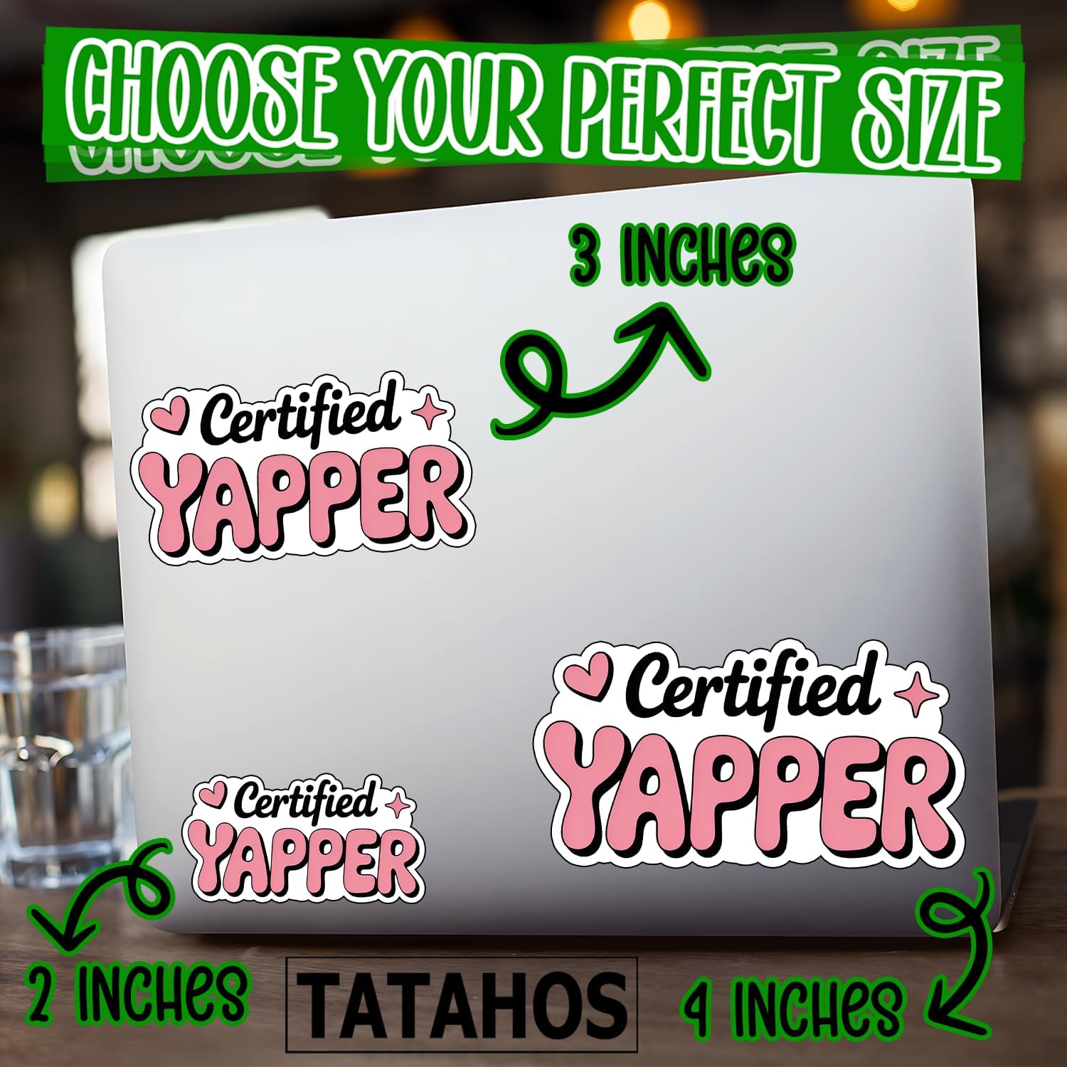 (3Pcs) Certified Yapper Stickers Funny Sarcastic Quote Humor Motivational Inspirational Gifts Waterproof Vinyl Decals for Kindle Water Bottle Bumper Car Hard Hat Phone Laptop 3x1.5 - Image 5