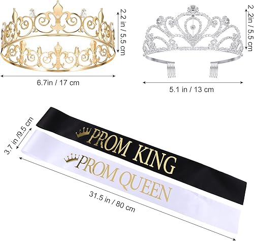 Miniatura 2 de Saintrygo Tiara de corona de graduación de reina y rey 2025 para adultos, Halloween, boda, cosplay, Telas Acero
