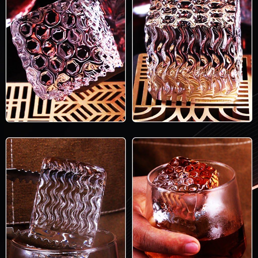 Bandeja para Estampar Hielo, Bandeja De Diseño De Hielo, Impresora De Cubitos De Hielo De Latón, Moldes De Hielo para Cócteles De Whisky, Accesorios De Barman para Estampar Cubitos De Hielo