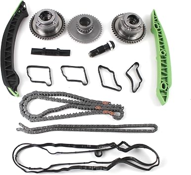 2710501400 2710501500 Timing Chain Kit with Camshaft Adjuster Fits for Mercedes W203 W204 SLK250 E250 M271 C200 Chain Timing Tool Replacement OE 2710500116 2710500911 A2710503347 A2710502547