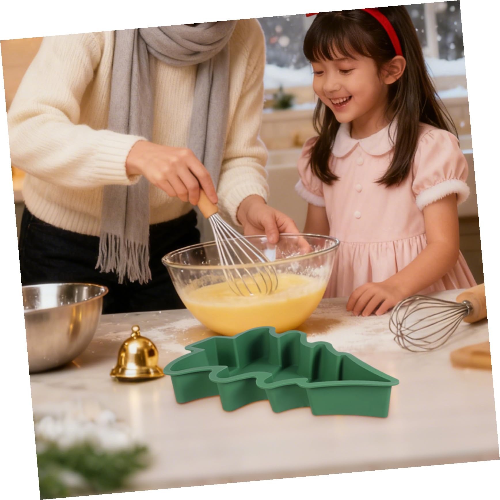 Gatuida Stampo Per Torta in Silicone a Forma Di Albero Di Natale Verde, Utensile Da Cucina Per Dolci Da Festa Fatto in Casa, Resistente e Facile Da Pulire Per Uso Domestico e Professionale