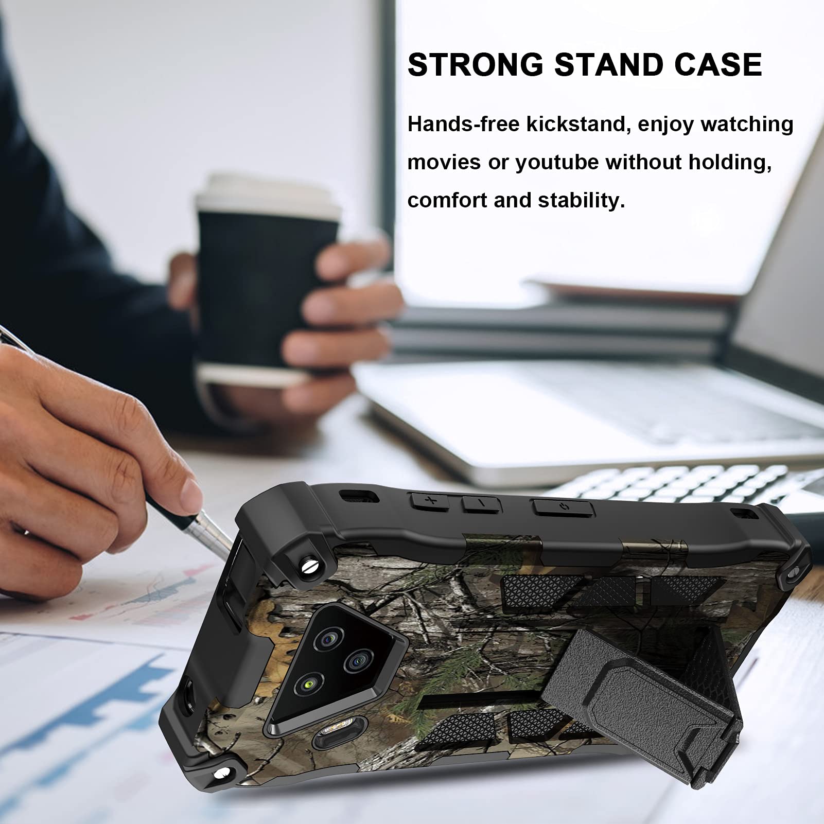 Custodia Con Clip Da Cintura E Porta Schede Per Kyocera DuraForce Ultra 5G UW – Nylon Resistente