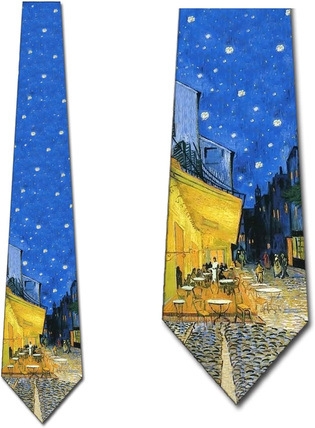 Three Rooker Art Ties Mens Van Gogh Cafe Painting Necktie
