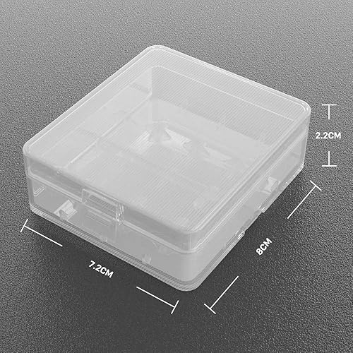 Miniatura 2 de LCLEBM Paquete de 4 baterías para batería plana de 3.7 V recargable con estuche de almacenamiento de batería, cargador USB de 2 bahías para