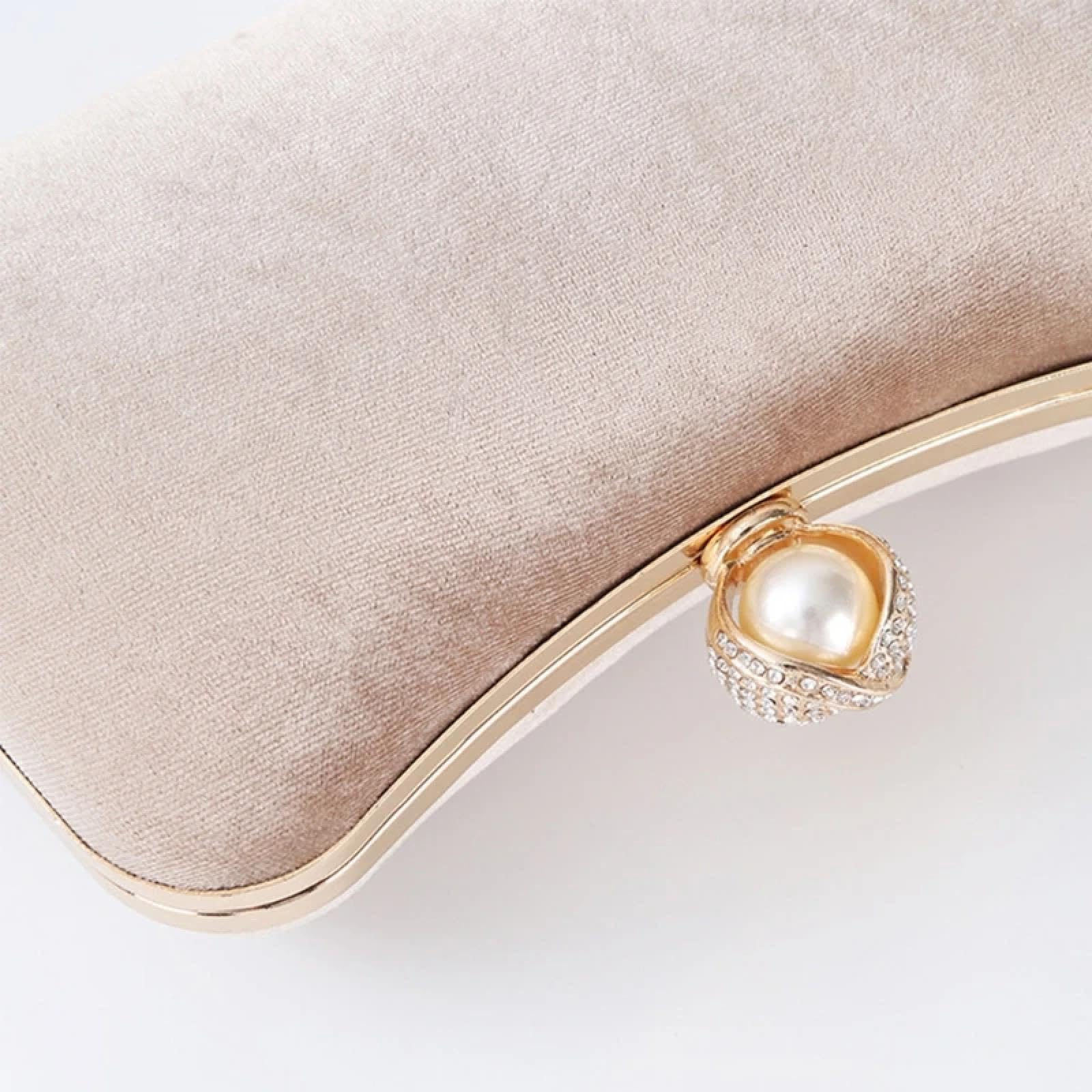 Pochette Donna Borsa A Tracolla da Sera da Donna alla Moda da Sposa in Velluto da Festa Tinta Unita Elegante da Ballo da Sposa A Tracolla Borsa A Mano Bordeaux