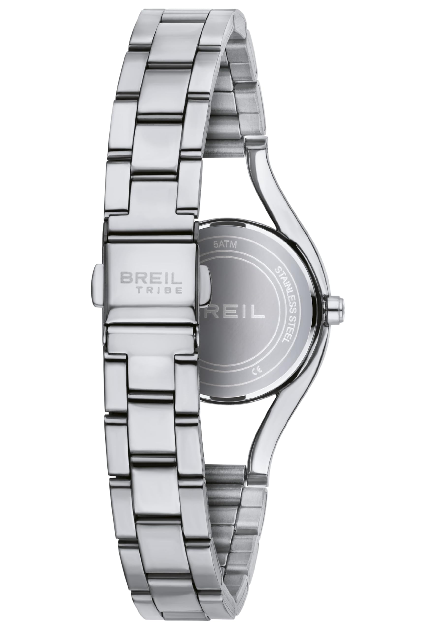 Breil, Collezione Elettra, Orologio Donna in Acciaio, Movimento al Quarzo Solo Tempo, con Quadrante Monocolore, Chiusura Déployante con Pulsanti, Cassa 30 mm