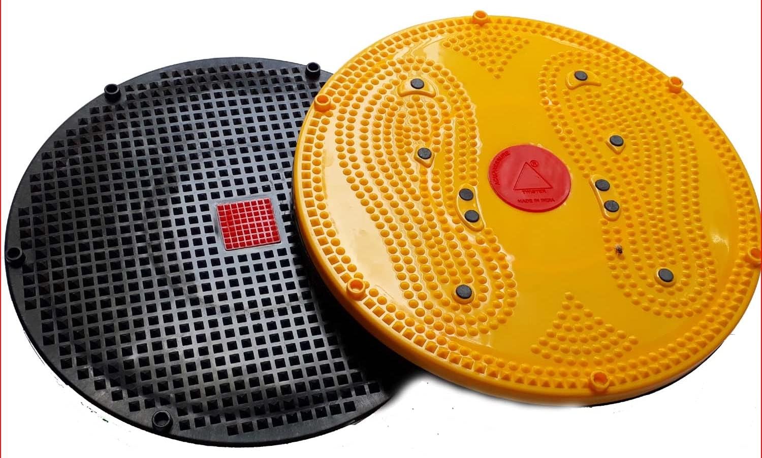 5-in-1 Slimming Tummy Twister Waist Disc with Magnets & Acupressure Massage | Double-Sided Reflexology Exercise Board | Anti-Skid Waist Twisting Fitness Board for Core, Belly Fat & Balance Training-image-25