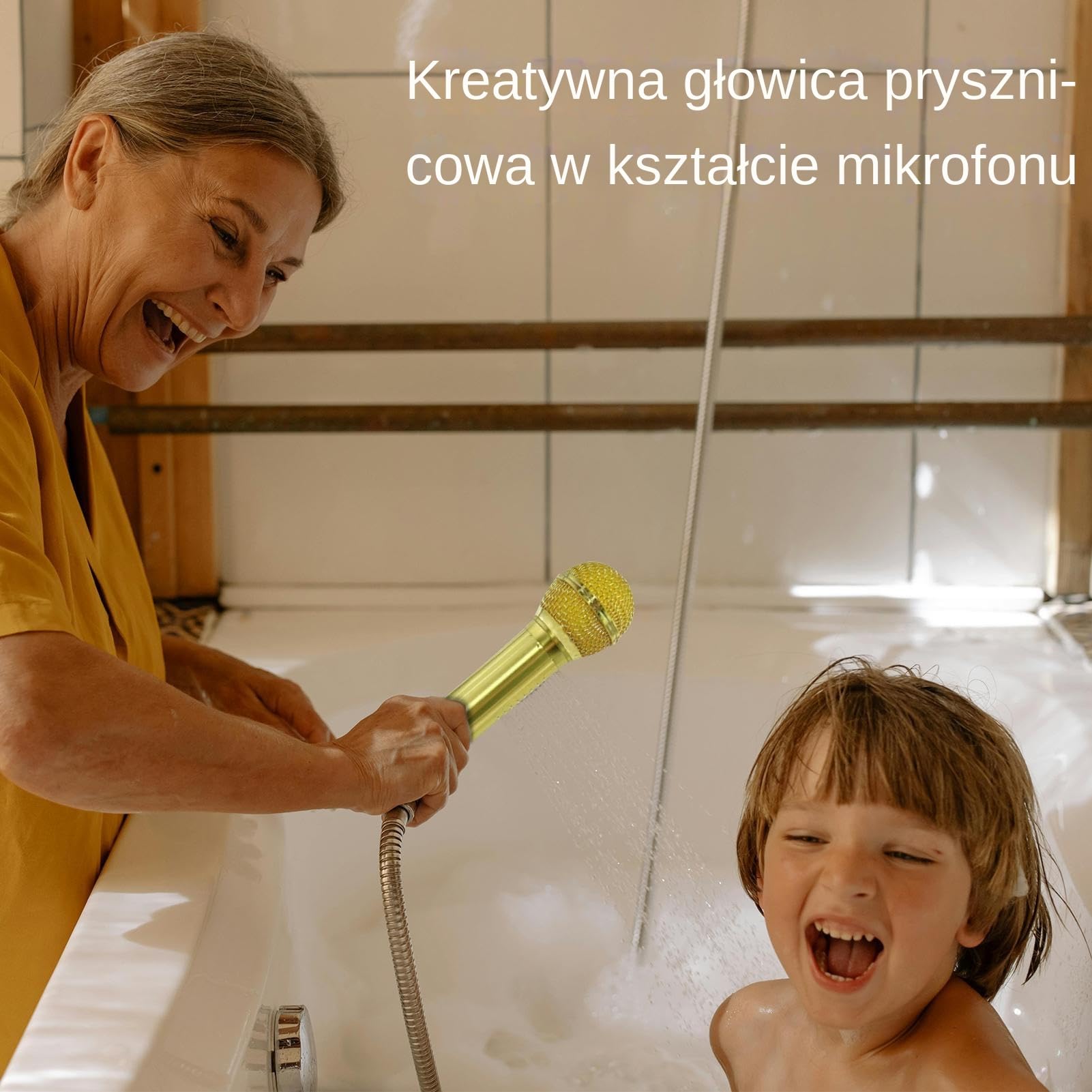 Mikrofonowa Słuchawka Prysznicowa Retro Regulatory Wody