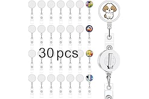 DIY Badge Reel Supplies: 30PCS Blank Sublimation Badge Reels