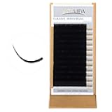 LASHVIEW Eyelash Extensions, C Curl 8-15mm Mixed 0.15 Classic Lashes, Classic Individual Lash Extensions, Professional Lash Trays for Lash Extensions