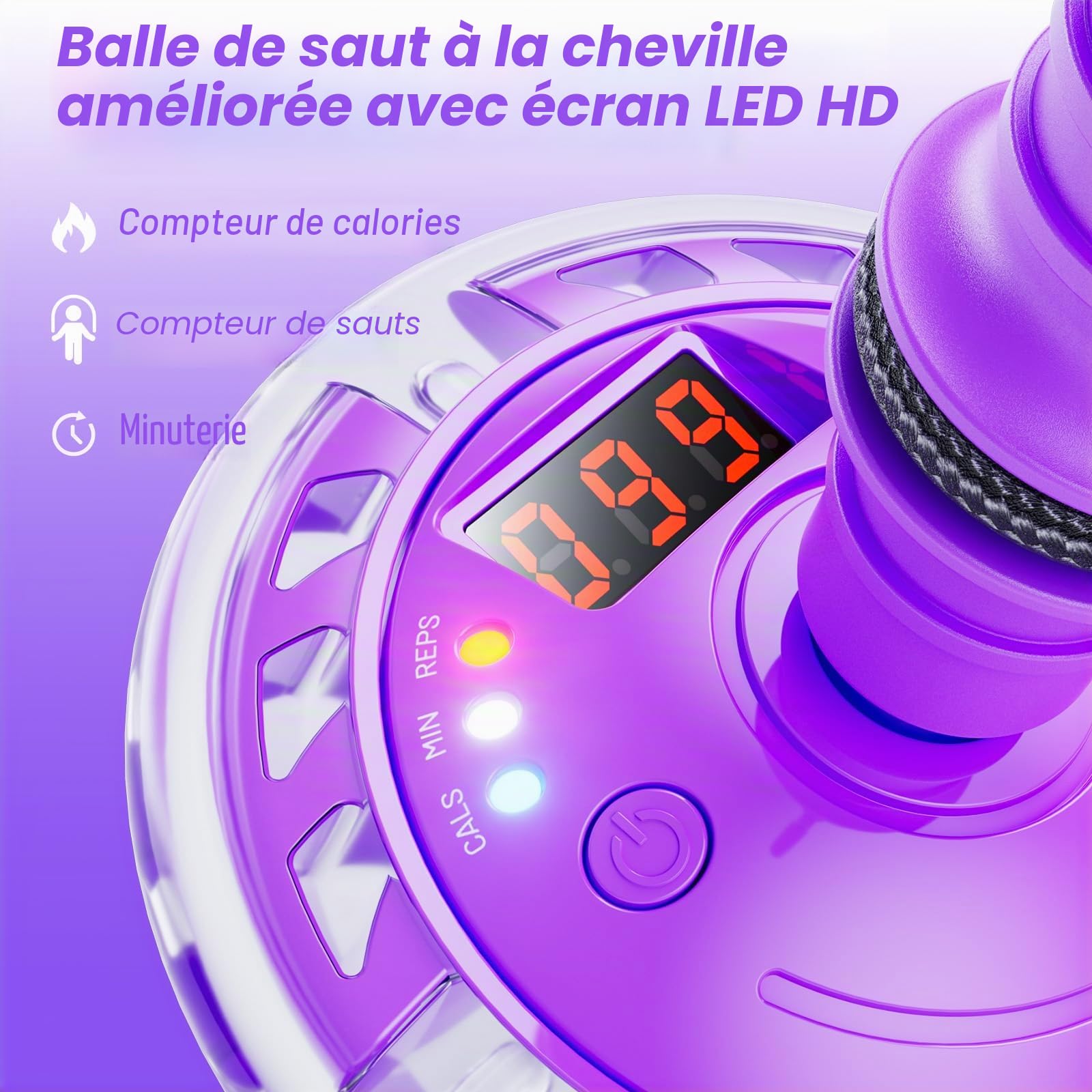 Hot Bee Anneau de saut d'obstacle clignotant pour enfants avec compteur, minuterie, compteur de calories, jouet cadeau pour filles de 6 à 12 ans, roue swing rechargeable, avec roue lumineuse, Noël,