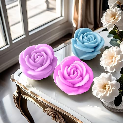 Miniatura 10 de Molde de silicona de clavel multiuso perfecto para decoración de pasteles, fabricación de jabón, velas y productos de aromaterapia (clavel A+B)