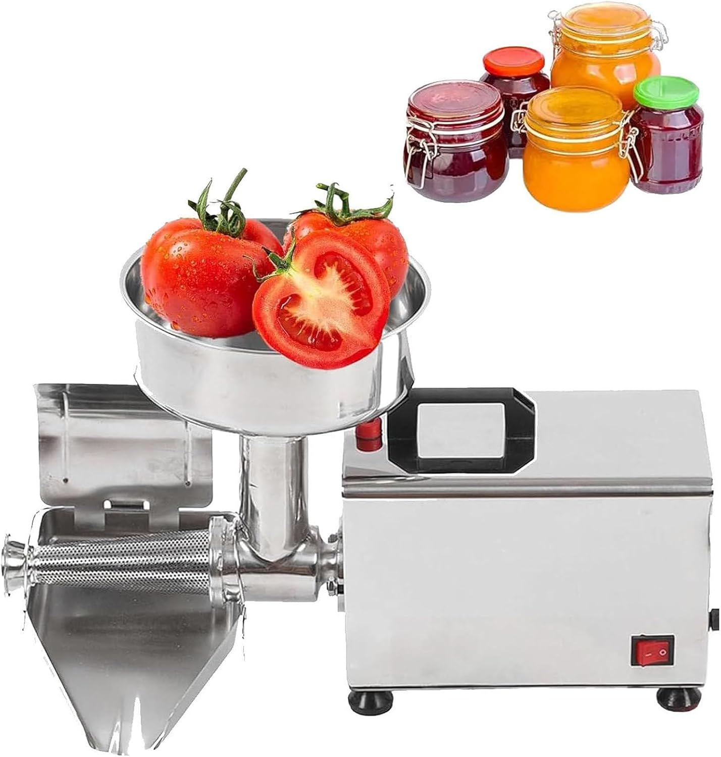 Tomato Sauce Maker,Electric Tomato Strainer Machine Commercial Tomato Milling Machine,Stainless Steel Tomato Press Making Machine Food Squeezer for Tomato Strawberry Blueberry Sauce