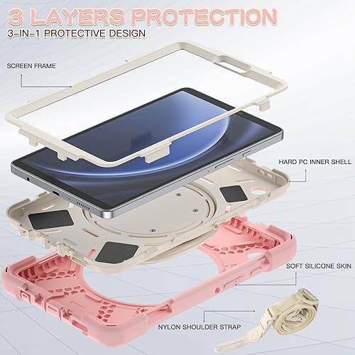 Miniatura 220 de Funda resistente para Galaxy Tab S10 Ultra 2024/S9 Ultra 2023/S8 Ultra 2022, funda híbrida resistente con soporte para bolígrafo S, funda a prueba