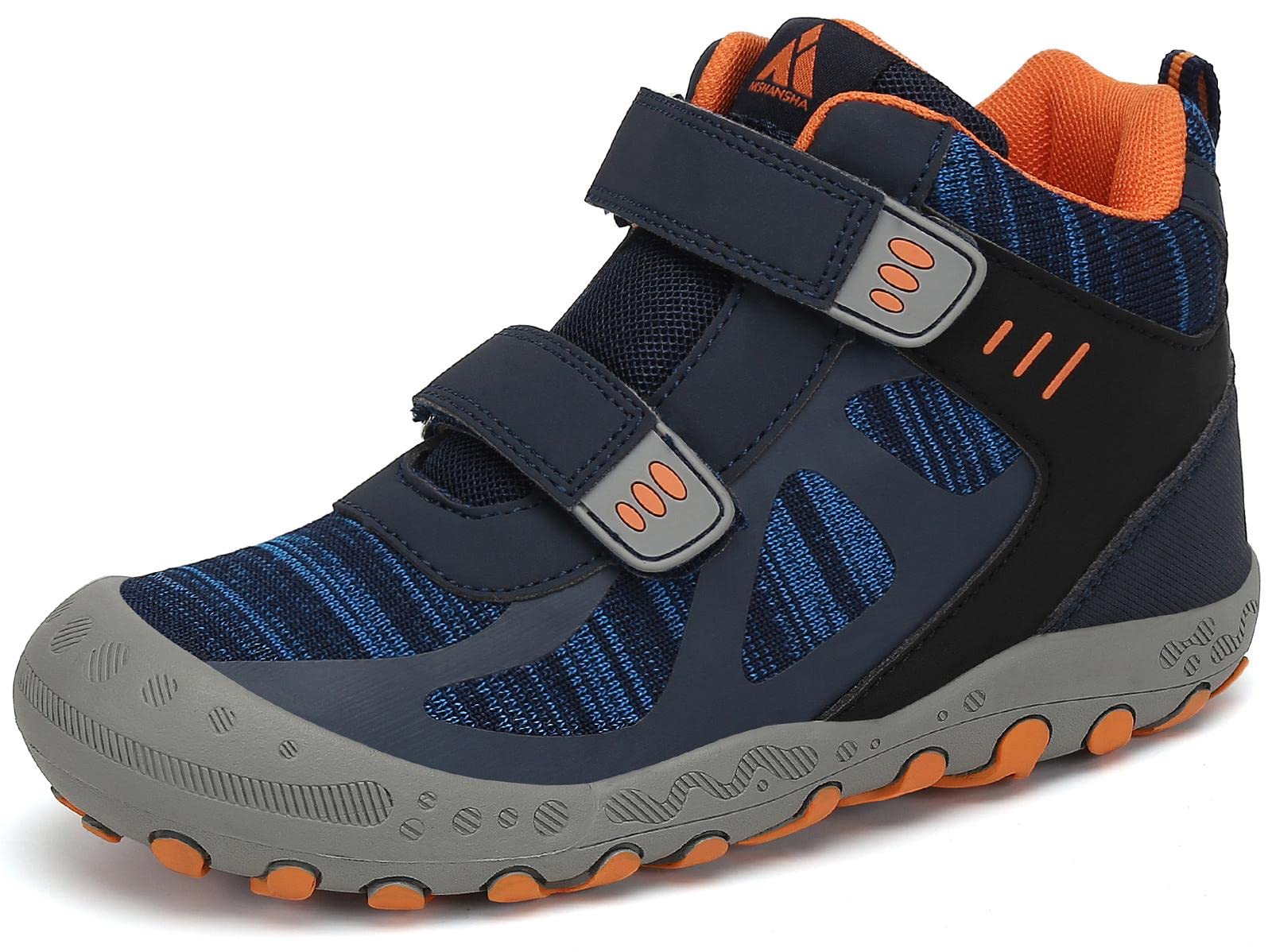 Mishansha Botas de Senderismo Niño Niña Zapatos de Trekking Antideslizante Ligero Zapatillas de Montaña Cómodos Exterior, Azul Vaquero 26 EU