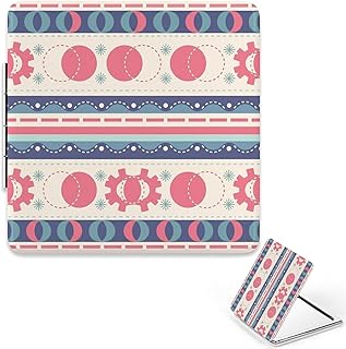 Pink Circles On Cream Stripe Wavy Lines Makeu...