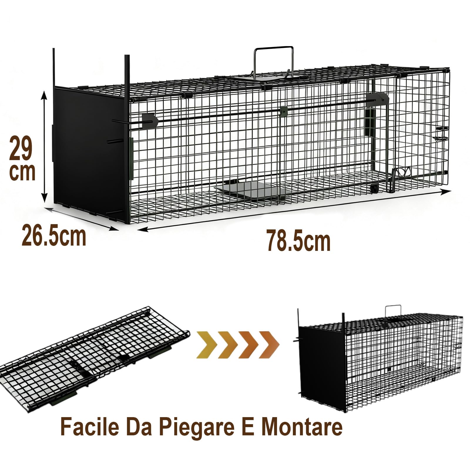 Amagabeli Trappola per topi Animali vivi Gabbia grandi dimensioni per la cattura di topi arvicole criceti ecc in ambienti interni ed esterni Ingressi con Sportello A Caduta