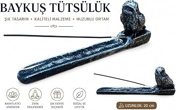 Seb Concept Sertmix Tütsü Hediyeli Dekoratif Baykuş Tütsülük (Gümüş)