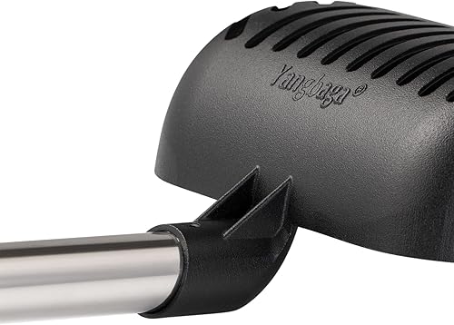 Miniatura 6 de Yangbaga Cuchara de arena de metal para gatos con pala profunda y mango largo, tamiz desmontable de acero inoxidable antiadherente con agarre