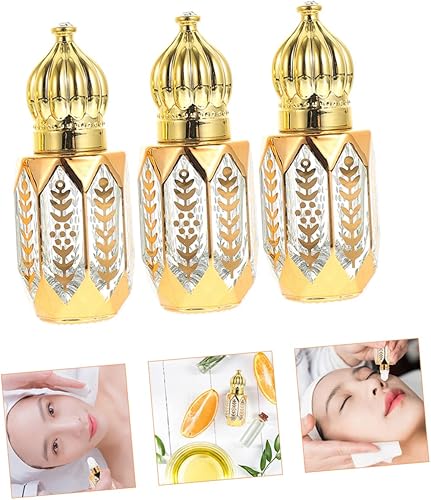 Miniatura 6 de Housoutil 9 piezas de aceite esencial embotellado mini artículos de viaje botella de perfume vintage botella de perfume árabe botella de bola