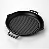 Lava Casting Round Grill Pan with Metal Handle, 30cm, Black