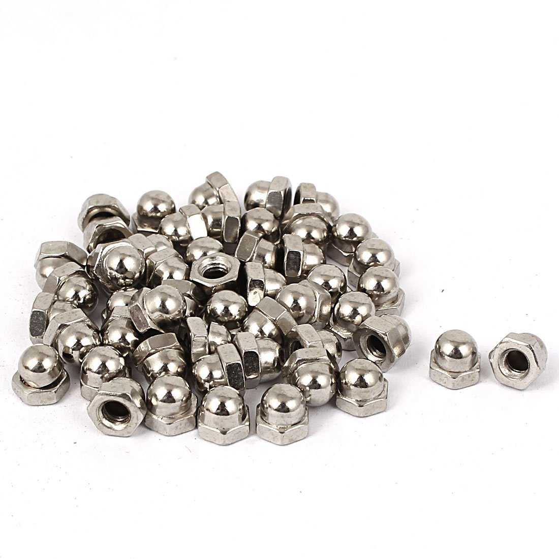 Ghianada Extra Alta Cappuccio Piatto Ghiande Esagonali In Acciaio Inox 18-8 USA - Cappuccio Piatto Extra Alto, Tutte Le Misure Dadi Esagonali A Cappuccio