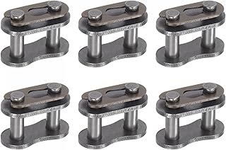 uxcell 6Pcs Chain Master Connector Link Roller, 1/2" Pitch Carbon Steel, Standard Connecting Split Links for 08B Chain