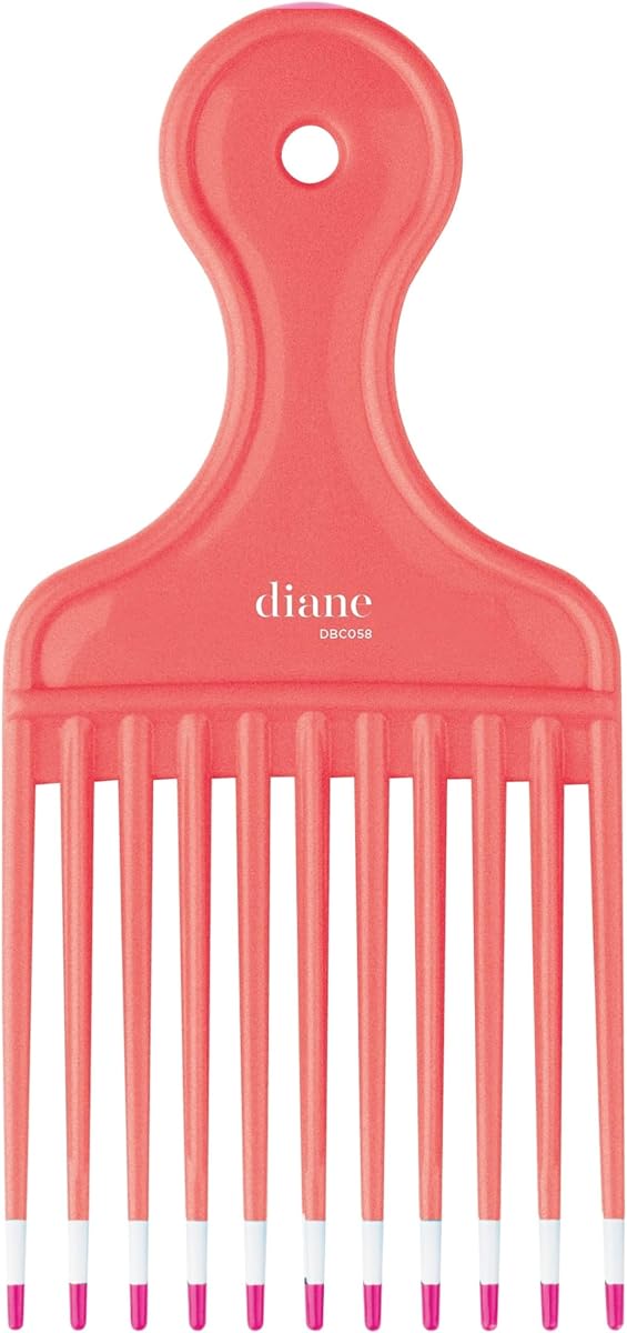 ​Diane 6-Inch Lift Comb for Detangling, Styling, and Adding Volume, Wide-Tooth Comb for All Hair Types, Hair Pick for Women, Wide Tooth Comb for Curls, Parting and Teasing