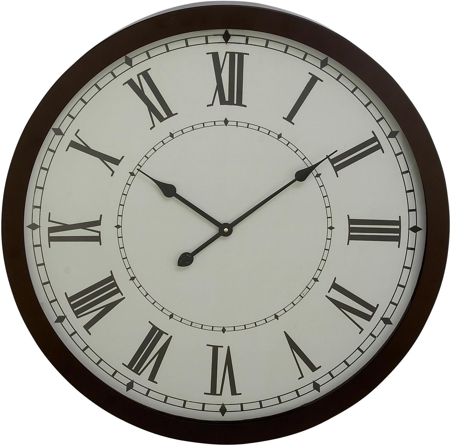 Deco 79 Metal Decorative Wall Clock Wall Clock for Home, Wall Clock for Room 30" x 3" x 30", Black