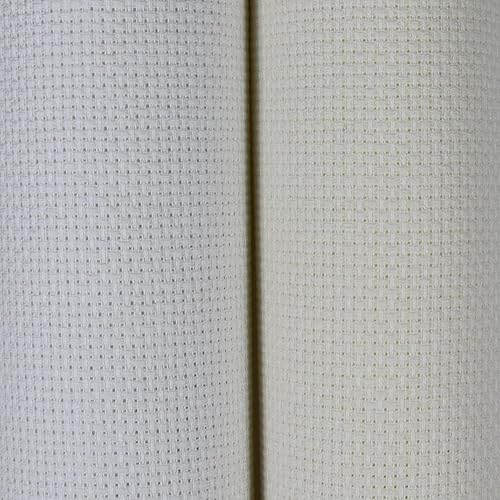 Miniatura 165 de KCS 2 piezas de tela de algodón Aida de punto de cruz contado de 15" x 18" para bordado (Lino, 14CT)