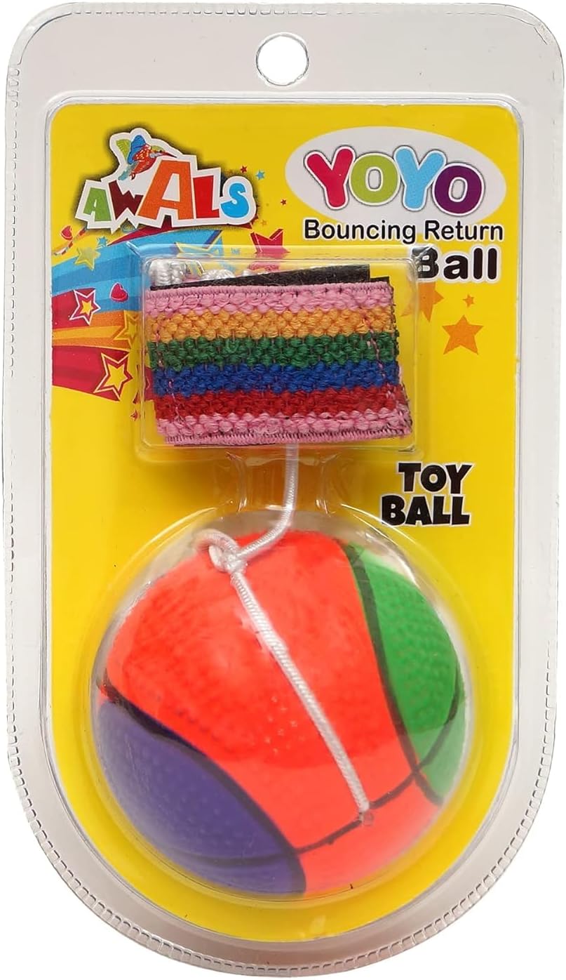 BKDT Marketing Yo Yo Ball Toy for Boys Girls Kids Ball Play Set Adjustable Wrist Band yoyo - yoyo Balls Pack of 1 - Birthday/Retrun Gifts