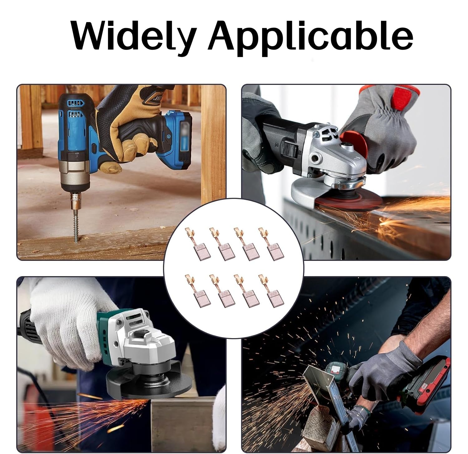 6 Stück Kohlebürsten für Makita CB-440 – Hochwertige Kohlebürsten-Ersatzteile für Makita Elektrowerkzeuge DDF482, DHP456, DHP458, DTD146, BDF446, BHP454, BHP456