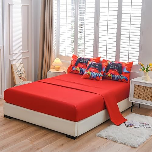 Miniatura 3 de Aimuan Juego de ropa de cama con estampado de consola de videojuegos en 3D para niños, consola de juegos, botones de acción, controlador de juegos