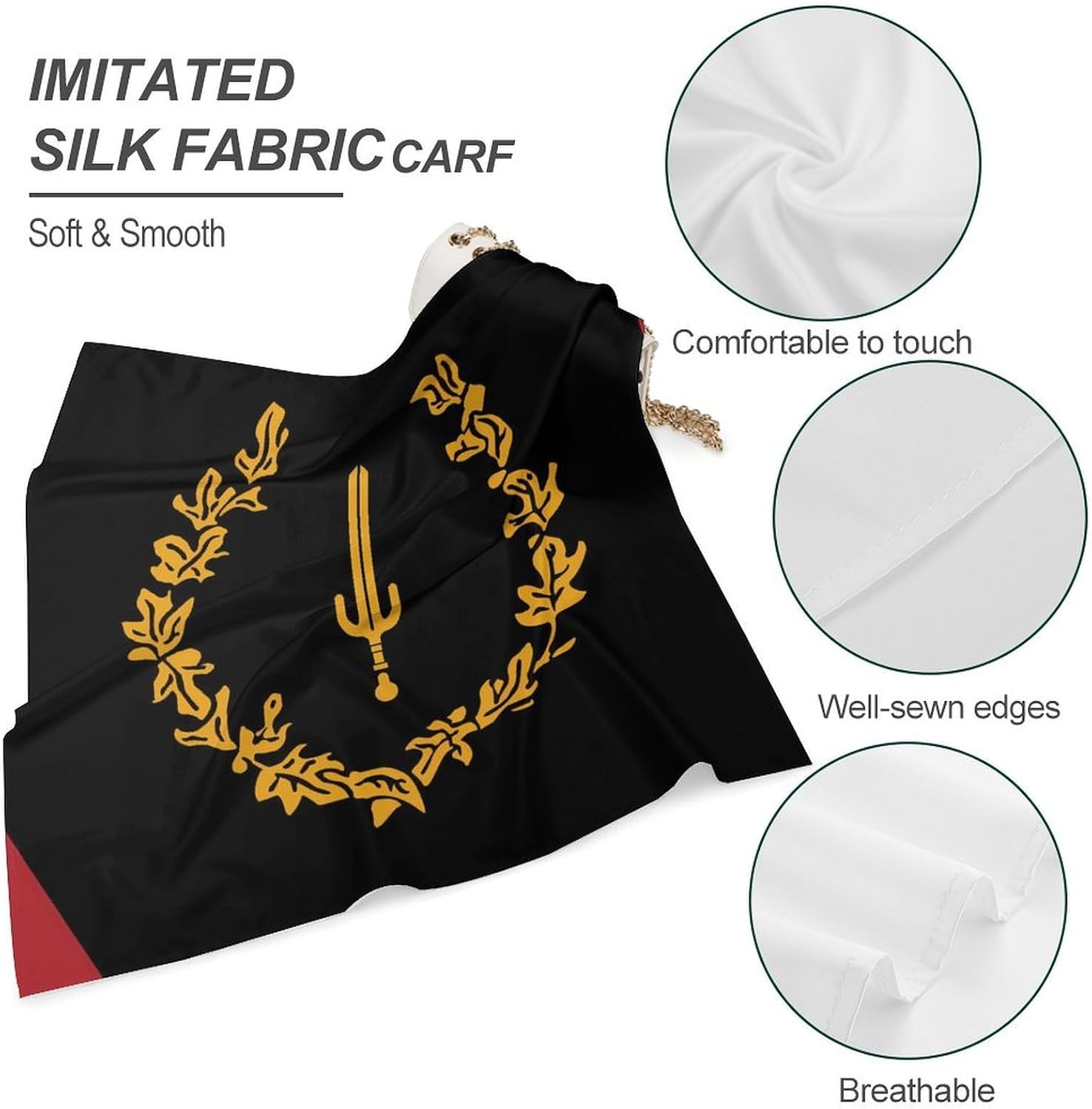 Black American Heritage Flag Trendy Bandana Multi-purpose Headband Hair Scarf Wraps for Women Men