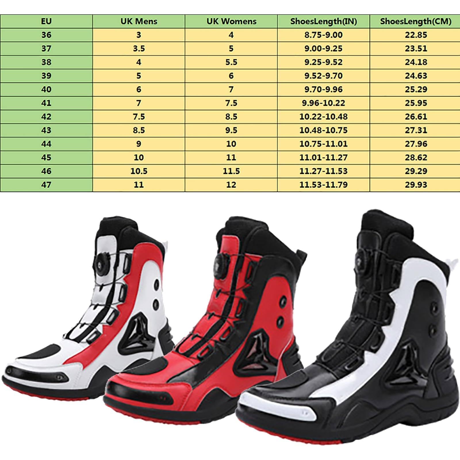 Botas De Moto (Tallas 37-47), con Hebilla Elástica para Poner Y Quitar Fácilmente, Resistentes A Los Impactos Y Al Desgaste, Ideales para Carreras, Turismo Y Deportes. Black-43