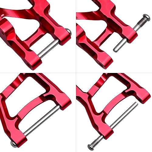 Miniatura 4 de Juego de 4 brazos en A de suspensión delantera y trasera de aluminio y barra de amarre para 110 Traxxas Slash 2WD actualizaciones piezas, reemplazo